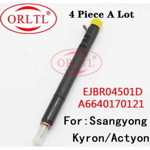 4 Pieces Common Rail Injector EJBR04501D Diesel Ssangyong Nozzle 4501D For A6640170121