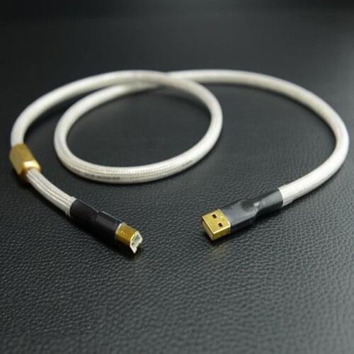 Hi-Fi 4N 99.99% OFC USB Type A To USB Type B Cable Thick USB Audio Cable W/ Shiled & ALum Foil For PC Hi-Fi Audio
