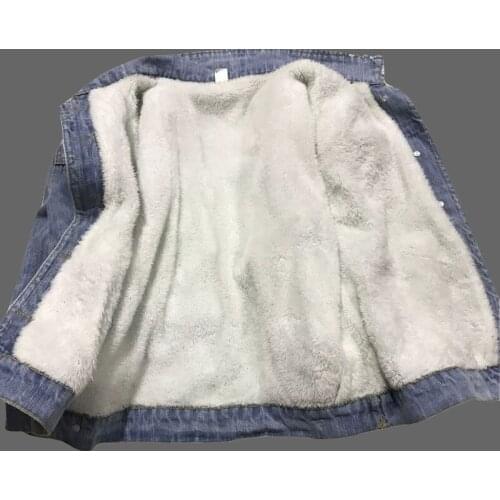 Spring Autumn Winter Female Jacket 2019 Fashion Women Bomber Jacket Wool lining denim jacket for women Warm Jeans Coat Female