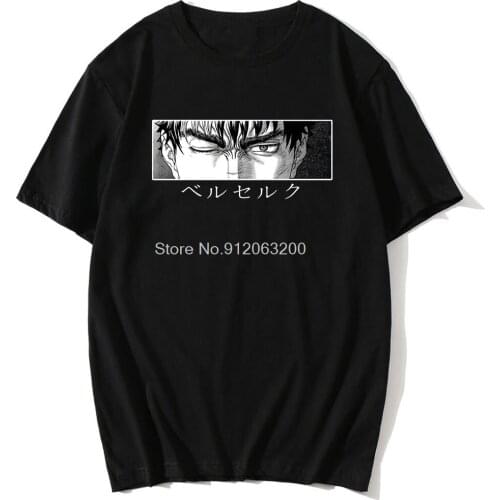 Summer Berserk Harajuku Funny Cartoon Japan Anime Breathable T-shirt Men Unisex Cool Manga Graphic Popular Streetwear New Shirts
