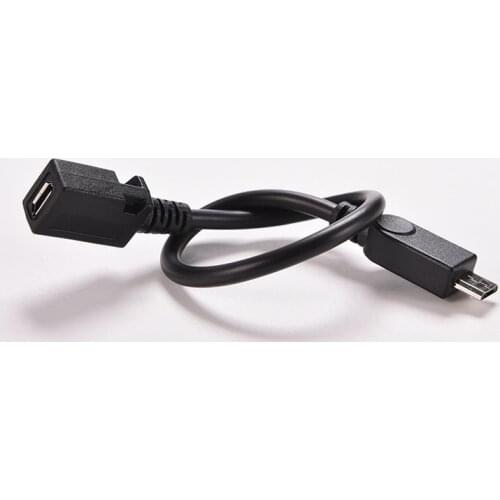 M/F For Micro USB 2.0 Type B Male To Female Extension Cable Wire Extender Charging Cable Cord 0.2m