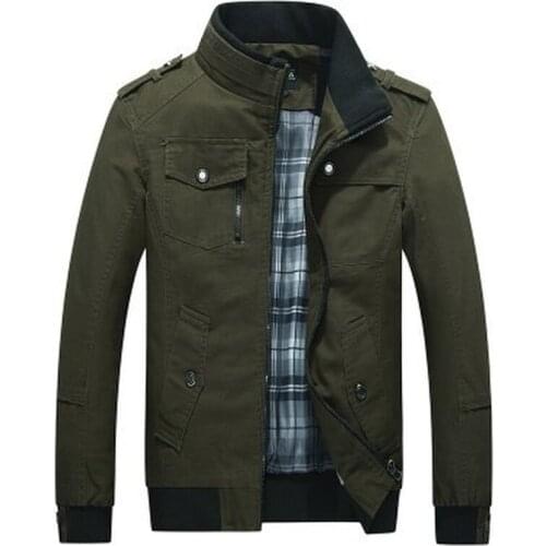 Fashionable cotton washed jacket mens loose large size jacket windproof and warm casual mens cotton zipper jacket men 2021