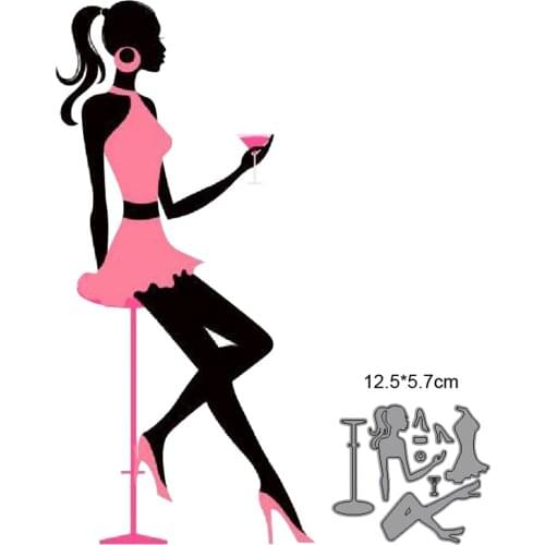 Fashion Lady card Scrapbooking Stencil Cut Die For DIY Card Crafts Handmade