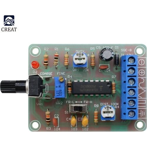 DC 12V ICL8038 Monolithic Function Signal Generator Module Sine Square Triangle 50-5KHz Diy Kit Electronic PCB Board Module