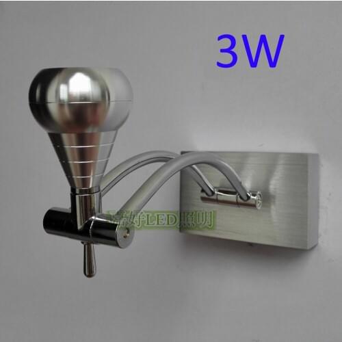 3W AC85-265V Wall Lamp Led Living Room Bedside Reading Wall Mounted Decroration