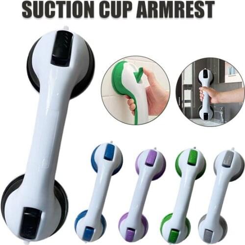 Home Bath Shower Grab Bars Suction Cup Grab Bar Glass Tile Holder Punch-free Safety Handrail Support For Tub Wall Window Door