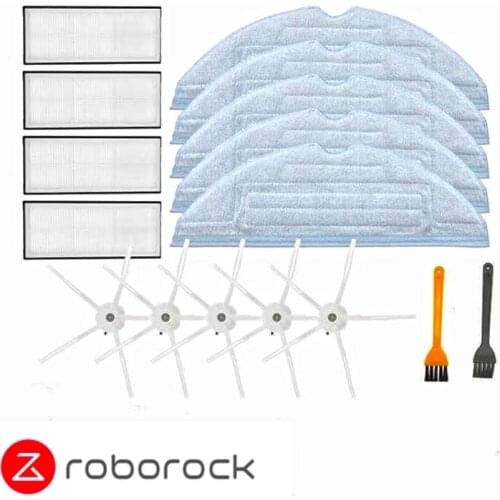 Roborock S7 S7Max S7Maxv Robot Vacuum Cleaner Original Mop Cloths Accessories Roborock S7 T7S Side Brush Filter Parts