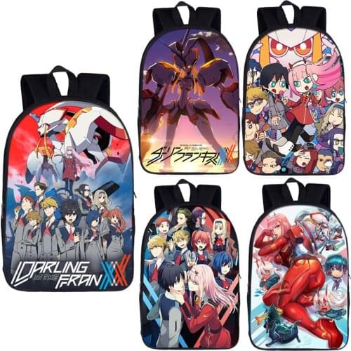 Darling in the FranXX Backpack Anime HIRO ZERO TWO Teenager Boys Girls Book Bag Children School Bags Women Laptop Backpack Gift