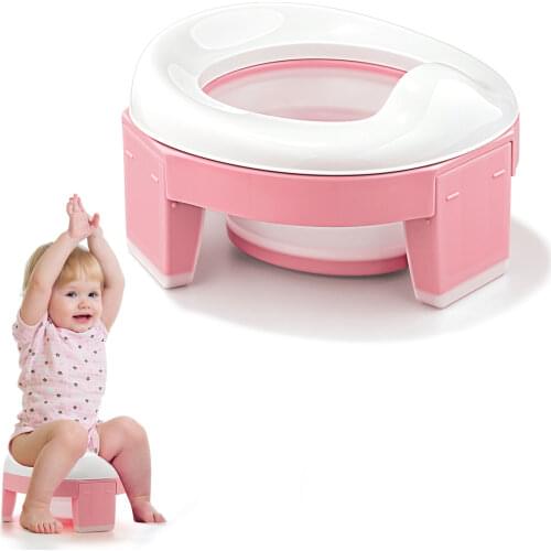 Foldable Child Kids Portable Folding Potty Seat Boys Girls Baby Travel Toilet Training Infant Emergency Potties with Free Bags