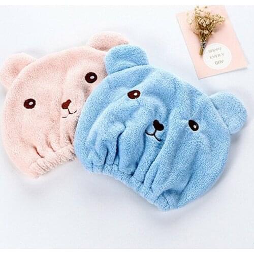 Microfiber Hair Shower Cap Quickly Dry Hair Shower Hat Wrapped Towel Bathing Cap Bathroom
