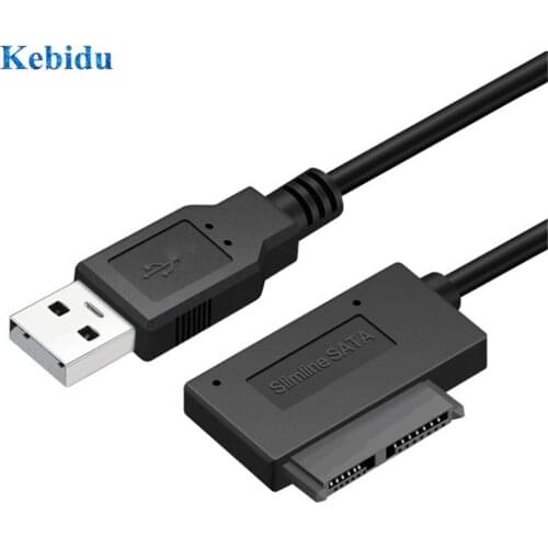 USB Adapter PC 6P 7P CD DVD Rom SATA to USB 2.0 Converter Slimline Sata 13 Pin SATA Adapter Drive Cable For PC Laptop Notebook