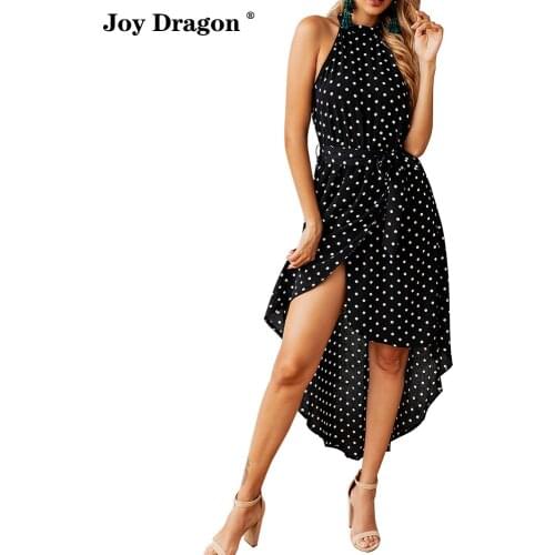 Women Polka Dot Summer Dress New Fashion 2020 Maxi Dresses Vestido De Mujer Verano Robe Ete Femme Kobieta Sukienka Jurken Zomer