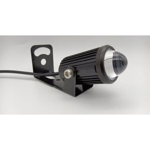 1pcs 30W Led Motorcycle Headlight Bulb Fisheye Convex Len Spotlight Dual Color White Yellow 12V 1500 Luminous Flux Car Bulb