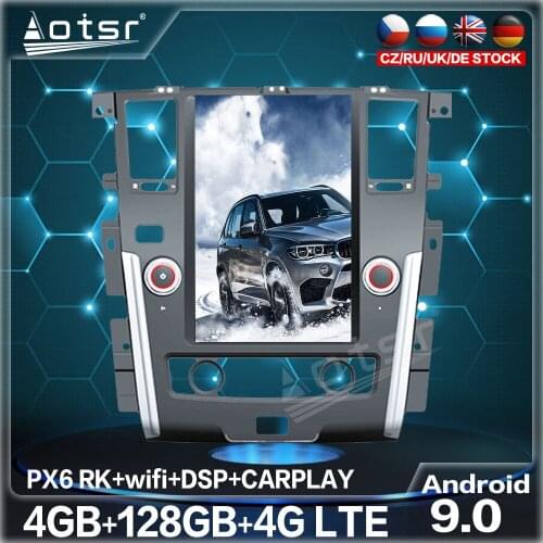 128G 13.6 Inch Android 9.0 Tesla Vertical Screen For Nissan Patrol Car GPS Navigation 2013+ Car DVD Multimedia Player Stereo HD