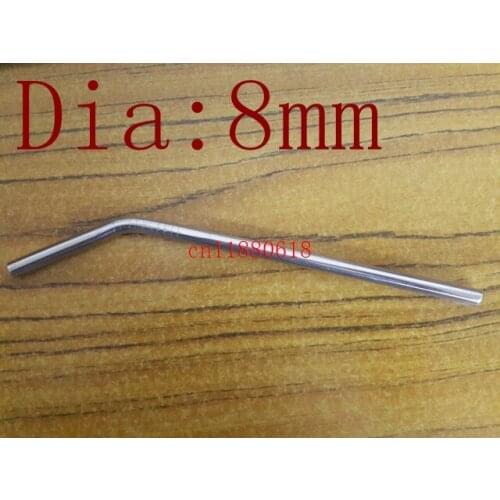 200pcs/lot DHL Free Shipping 8mmx215mm Stainless Steel Bend Straw Metal Drinking Straws 8.5" With slot
