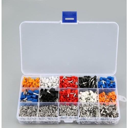 2340pcs/lot mixed 15 models Dual Bootlace Ferrule Kit Electrical Crimp Crimper cord wire end terminal block