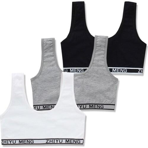 5pc/Lot Girl CottonTraining Bra Children Vest Tops Bras Girls Teenagers Underwear Suit for 8-14 Years