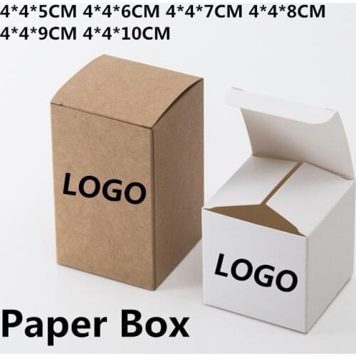 Free Printing LOGO 1000PCS/LOT Paper Gift Box FOR Jerwlry/ Cosmetics/ Soap Foldable Packaging Paper Box