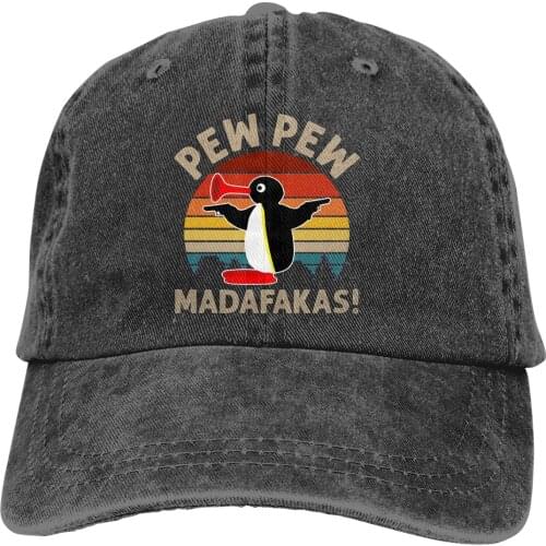 Pew Madafakas Baseball Caps Peaked Cap Pingu Pinga Penguin TV Sun Shade Hats for Men