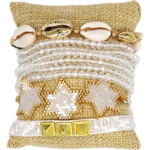 2020 Bracelet For Women MIYUKI Pulseras Mujer Star Crystal Bracelets miyuki Shell Tassel Jewelry New Handmade Loom Beads Gift