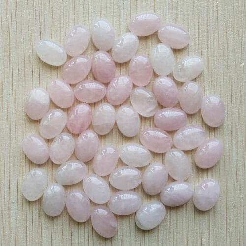 2017 Fashion top quality natural stone Oval CAB CABOCHON 10x14mm pink beads for jewelry making wholesale 50pcs/lot free