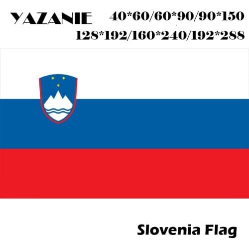 YAZANIE 60*90cm/90*150cm/120*180cm/160*240cm Slovenia Slovenian Country Flag Big Sports Logo Banner Custom Double Side Car Flag