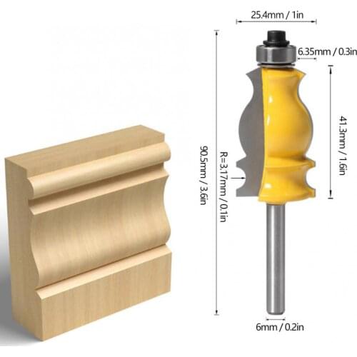 6mm Router Bit Trimming Wood Milling Cutter for Woodwork Cutter Power Tools