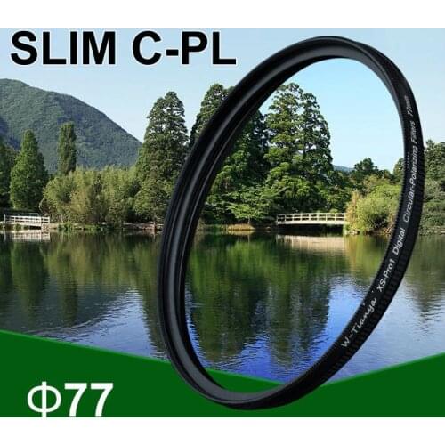 WTIANYA 77mm C-PL CPL Circular Polarizer Lens Filter 77 mm (5.3mm Ultra Slim, K9LR Optical Glass, Avoid Vignetting)