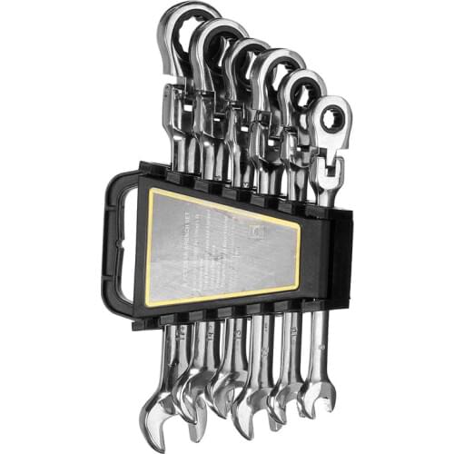 6pcs Gears Wrench Set Open End Wrenches Activities Ratchet Repair Tools To Bike Torque Combination Spanner Allen Keys