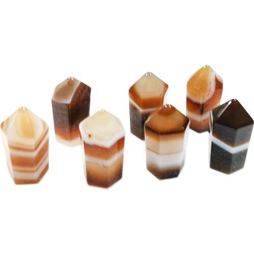 Natural Agate Crystal Point Healing Stone Quartz Crystal Wand Crafts Mineral 250 mm Home Decor Jewelry DIY Gifts