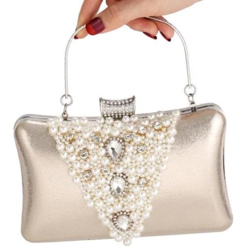 2021 New Pearls Dinner Bag Women Wedding Handbag Fashion Banquet Shoulder Evening Bag