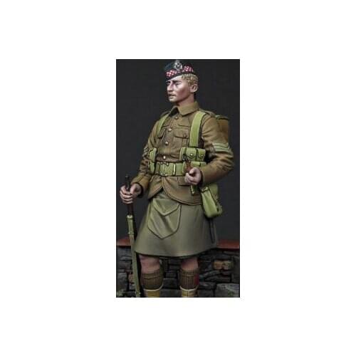 New Unassembled 1/24 75MM ancient Highlanders Officer 75MM Resin Figure Unpainted Model Kit