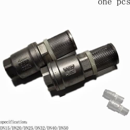 Check valve with strainer bottom valve stainless steel foot valve strainer threaded foot valves detachable DN15/20/25/32/40/50