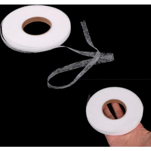 DIY Cloth Apparel White Double Sided 70 Yards 1cm Adhesive Tape Fusible Interlining Fabric Tape Iron On Sewing Accessories