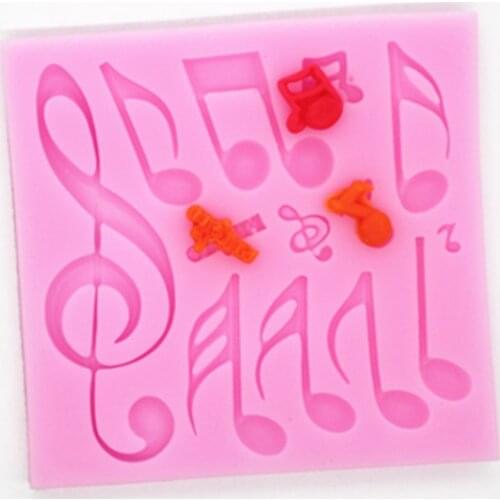 Wholesale/retail,free shipping,P234 silicone mold chocolate mould Cake decoration mold Dry pez modeling mold music theme notes