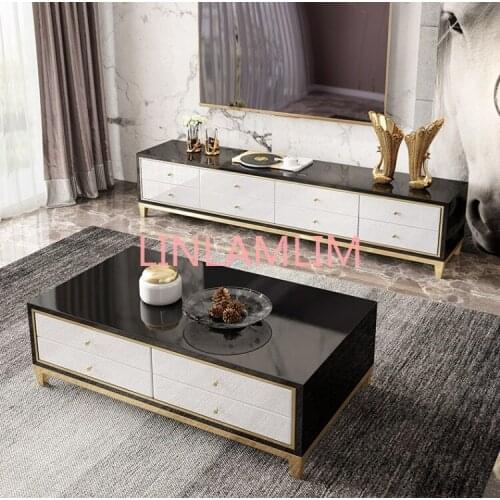 Stainless steel TV Stand modern Living Room coffee table Home Furniture tv led monitor stand mueble tv cabinet mesa tv table