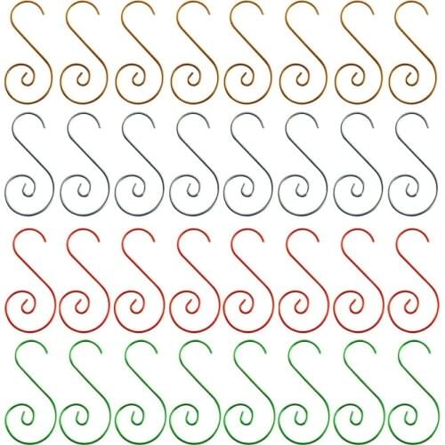 20pcs S Shape Hanging Pendants Hooks Hanger Christmas Tree Ornaments Decoration