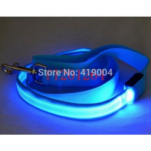 Strong Style Pet Dog LED Nylon Leash Rope Safety LED Light-up Flashing Glow in the Dark DHL Fedex Free Shipping ,500pcs/lot