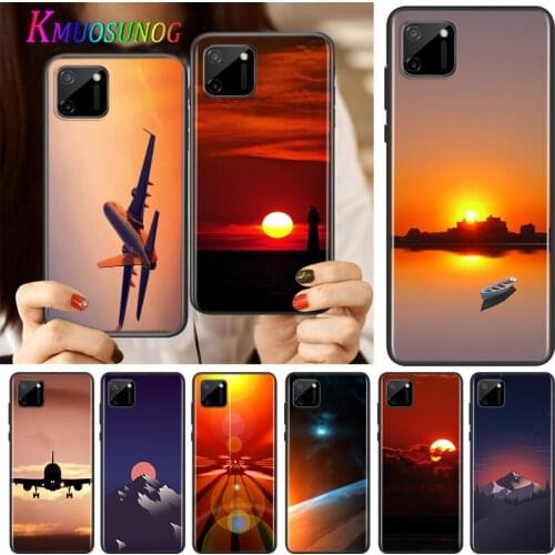 Dawn Sunrise Silicone Cover For Realme V15 X50 X7 X3 Superzoom Q2 C11 C3 7i 6i 6s 6 Global Pro 5G Phone Case