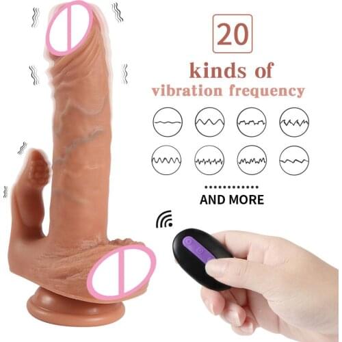 Remote Control Realistic Dildo Vibrator With Sucker Artificial Penis Female Masturbator Lesbian Strapon Dildo Sex Toys For Woman