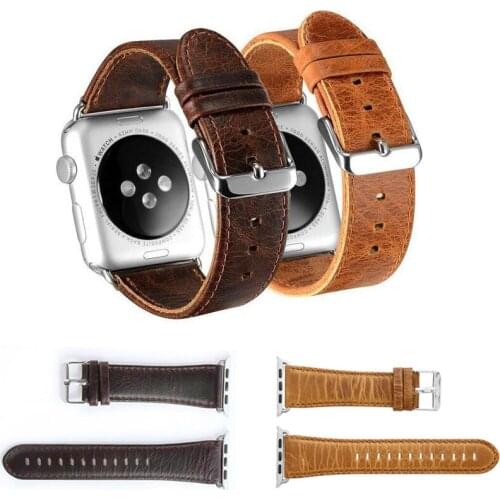 For Apple Watch Bands 38mm 42mm Retro Genuine Cow Leather Watchbands Watch Accessory Bracelet for Apple Watch Band 42mm 38mm