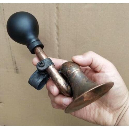 Chinese Old Handwork Carved horn Statue Garden Decoration 100% real Tibetan Silver Brass