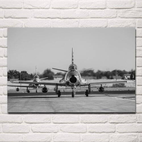 Sabre jet F 86 fighter vintage airplane aircraft living Room decoration home wall modern art decor wood frame poster CB27