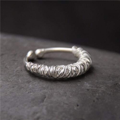 2018 Hot Sale Anel Feminino The Vatican Thailand Manual Weaving 925 Sterling Ring Male Woman Strong Personality Fashion Rings