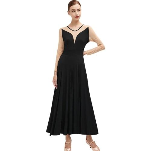 Ballroom Dance Dress For woman Long Sleeves Waltz Tango Dance Dresses Standard Ballroom Dress Practice Dresses