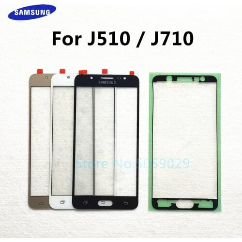 For Samsung Galaxy J5 J510 J7 J710 2016 LCD Display Outer Touch Panel Screen Glass Replacement Front Glass Lens