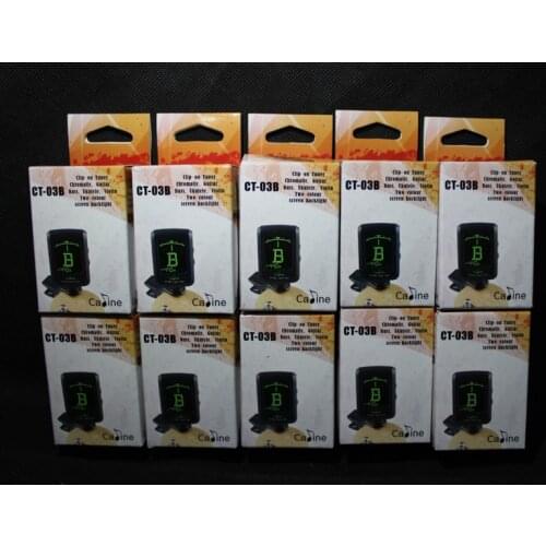 10pcs Caline CT-03B Multifunction LCD Clip-On Guitar Bass Violin Ukulele Chromatic Digital Tuner