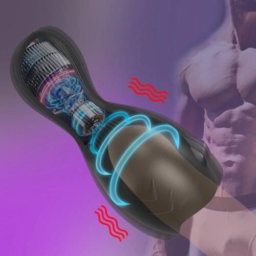 12 modes Penis Delay Trainer Male Masturbator Vibrator Automatic Oral Climax Sex Glans Stimulate Massager Sex Toys for Men Pussy