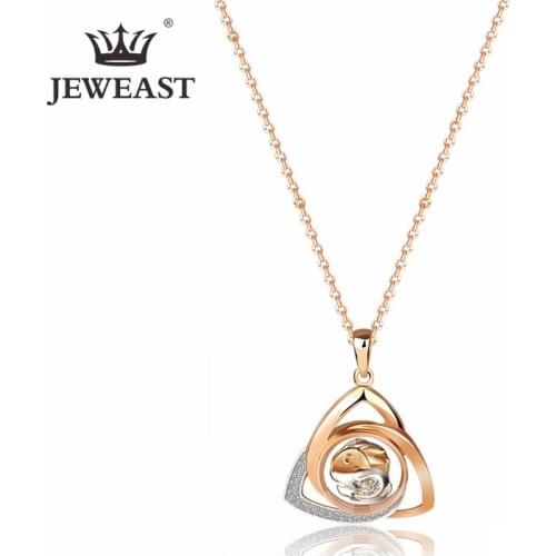 18K Pure Gold Pendant Real AU 750 Solid Gold Charm Multicolor Flower Upscale Trendy Classic Party Fine Jewelry Hot Sell New 2020