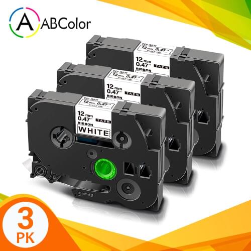 3PK Satin Ribbon Tape TZe-R231 TZe R231 12mm TZe Tape Gift Wrapping Label Tape For Brother P touch PT-D200 PT-D400 Printer